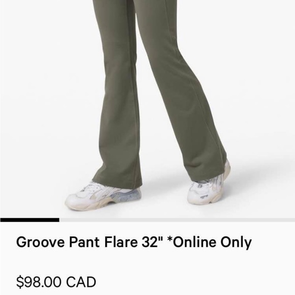 Lululemon green groove flare pants - Picture 4 of 4